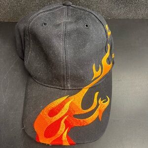 BLACK HAT WITH FLAMES